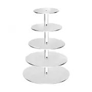 Acrylic Clear Round Cupcake Cake Stand Holder Rack Birthday Wedding Party - 5 Tiers