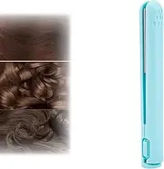 Mini Dual-purpose Curling Iron, USB Rechargeable Small Hair Curler Iron, 2 in 1 Mini Hair Curler, Ceramic Mini Hair Curler, Mini Portable Hair Iron Hair Straightener Curler (Light green)