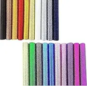 AUXIN 20 Pcs Superfine Glitter Faux Leather Sheets for Bows Earrings Handbags Making, Shimmer Sequine Non Shedding Shiny Fabric for DIY Crafts, 21 * 30cm