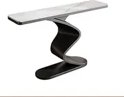 HOLGVE Console Table, Entryway Table for Living Room, Sofa Table, Hallway Table, Contemporary Accent Table, Foyer Table for Living Room, Entryway, Hallway(Black-B,47.2inch/120cm)