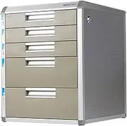 5-Layer Office Top File Cabinet and Information Cabinet, Lock Drawers, Aluminum Alloy Multi-Layer Drawers, Used for A4 Paper, Magazines, Documents and Documents (Size : 31.5×35×39.8cm)