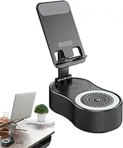 Induction Speaker | Portable Speaker with Charging Function - Adjustable Phone Holder with Ambient LED Light for College Dorm Game Music Women Men