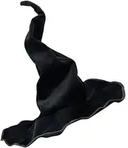 [Generic] Halloween Curved Pointed Witch Hat, Wide Brim Witches Hat, Halloween Costumes Witch Hat, Girl Wide Brim Pointed Hat Accessory for Halloween P-arty