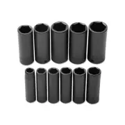 Proto Torqueplus 11 Pc Deep Impact Socket Set, 1/2 In, 6 Point - 1 per ST