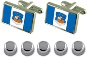 [Select Gifts] Shirt Dress Studs Polatsk City Belarus Flag Cufflinks