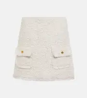 [Giambattista Valli] Giambattista Valli Bouclé embellished miniskirt AU 14 white