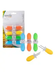 [Appetito] Soft Grip Corn Holders Set of 8 in Multi
