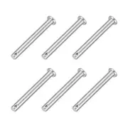 6Pcs 1/4" x 2" Single Hole Clevis Pins, 304 Stainless Steel Flat Head Pins