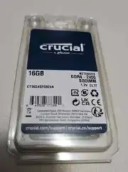Crucial 16GB 2400MHz DDR4 SODIMM RAM PC4-19200 CL17 Laptop Memory CT16G4SFD824A