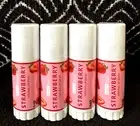 4pk BEAUTY TREATS STRAWBERRY VEGAN HYDRATING NOURISHING CLEAR LIP BALM CHAPSTICK