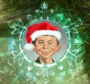 Alfred E. Neuman Mad Magazine Snowflake Lighted Holiday Christmas Tree Ornament