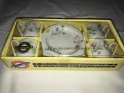 4 Sets BIA CORDON BLEU 3oz DEMITASSE CUP & SAUCER Butterfly Flower CHILD'S TEA