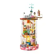 Robotime Rolife Bloomy House DIY Glass Miniature Dollhouse 3D Model Ki