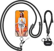Kaptron Universal Phone Lanyard with Wrist Strap, Adjustable Crossbody Cell Phone Lanyard and Wrist Strap with Phone Tethers