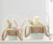 Pottery Barn Kids Rabbit Sherpa Easter Basket Liner Personalized Name “ Kaison ”