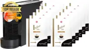 Piccolo Coffee Capsule Machine Bundle with 144 Vittoria Latte Blend Pods Compact