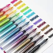 ANYUKE Liquid Ink Rollerball Pens: Multi Colored 0.5mm Extra Fine Point Tip