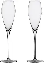 Crystal Champagne Flute Glasses, Capacity 8.12 oz Set of 2 Tall Champagne Glasses for Valentine's Day Christmas