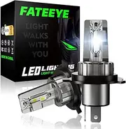 H4 LED Headlight Bulbs, 12V 50W 10000Lumens 6500K Xenon White H4 Car Headlight Conversion Kit, 360 Degree Adjustable Beam Lamps, IP65 Waterproof, Pack of 2 (H4)