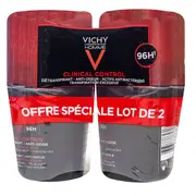Vichy Roll-on Deodorant Breathable Men Anti-Odor 96h 2x50ml