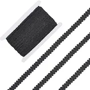 GORGECRAFT 13M Gimp Braid Trim Black 13 mm Polyester Woven Centipede Braid Lace Ribbon Padding Decorative Gimp for Costume DIY Crafts Sewing Curtain Protective Cover Jewellery Making Accessories