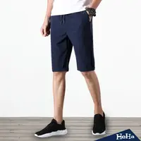 在飛比找PChome24h購物優惠-【HeHa】男士反折褲管紋路五分短褲 三色