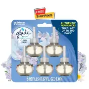 Glade PlugIns Scented Oil, Clean Linen, Infused with Essential Oils, 0.67 oz, 5