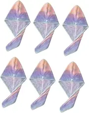 Baluue 2sets Bath Cap Fleece Material Hair Drying Cap for Women Fast Dry Prevent Hair Damage Long Short Curly Straight Perm Dye Hair Present 3pcs*2
