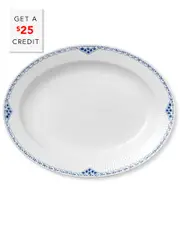 Royal Copenhagen 14.25in Princess Oval Large Platter with $25 Credit