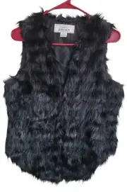 Ariat Vest Womens S Black Faux Fur Boho Chic Western Gorpcore Grunge Mob Wife