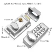 Digital Password Door Lock Mechanical Waterproof Electronic Locker Home JJ