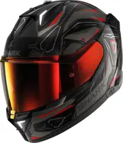 Shark Skwal i3 Linik Helmet, black-grey-red, Size M for Men Black Grey Red