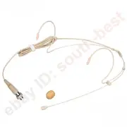 Beige Headset Microphone For MiPro Wireless Belpack Transmitter - 4pin Mini Lock