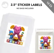 12 ct Pocoyo 2.5" Sticker Label for Bag Treat Box Birthday Party Favor