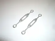 PHILMORE 15-829 4" GALVANIZED STEEL ANTENNA GUY WIRE TURNBUCKLE SET OF 2