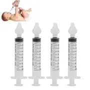 2 Box Syringe Nasal Rinse Cleanable and Reusable Silicone Nasal Suction Tip (10ml)