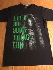 NEW NWT SUICIDE SQUAD ENCHANTRESS LETS DO SOMETHING FUN Black COTTON T-Shirt