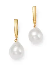 Bloomingdale's Fine Collection Baroque Cultured Pearl Drop Earrings in 14K Yellow Gold