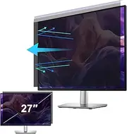 Hoktods Acrylic Hanging Computer Privacy Screen Filter 27 Inch, Removable Privacy Shield Compatible with 16:9 Widescreen Monitor, Anti- Glare, Anti Blue Light Privacy Screen, Privacy Screen Protector