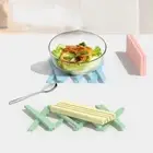 Foldable Table Placemat Silicone Dish Mat New Plate Coaster Household