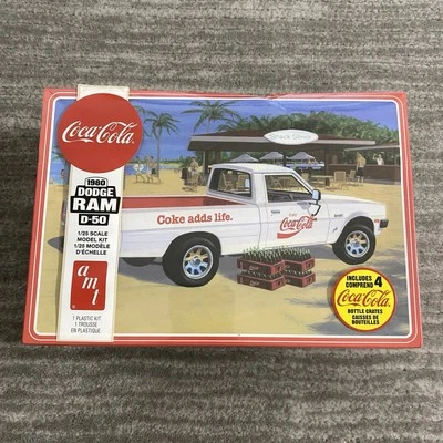 AMT 1980 Dodge Ram D50 Red & White Coca-Cola 1:25 Scale Model Kit