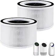 KeeTidy H13 True Hepa Filter Replacement Compatible with Afloia Fillo Air Purifier, Filter Replacement Fit Halo/Mooka Allo air purifiers, 2 Pack