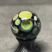 Handmade Borosilicate Contemporary Art Glass Marble 26mm Silver Fumed