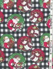 Holiday Plaid Santa & Snowmen Badges by Springs Creative bty