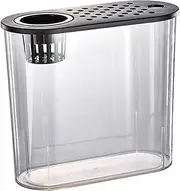 STARTIST Tank Aquarium Fish Bowl Multipurpose with Cover Transparent Fish Tank Box Aquascapes Container for Living Room Betta Fish Frog, Black Lid