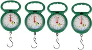 CIYODO 4Pcs Portable Plastic Hook Spring Scale for Luggage and Home Use Compact Weighing Scale with Easy to Read Arabic Numerals Travel Weight Scale for Easy Carrying