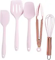 WOONEKY 5pcs Set Boys and Girls Baking Tools Silicone Set for Boys and Girls Cooking