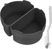 2 Pcs Slow Cooker Liner, Reusable Silicone Slow Cooker Divider, with Handle and Mouth, Space Saving Cooking Divider Liner, Allows Cooking Two Different Meals At Once Time