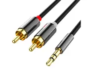 3 meter 3.5mm to 2RCA Audio Auxiliary Adapter Stereo Splitter Cable AUX RCA Y Cord for Smartphone Speakers Tablet HDTV MP3 Player