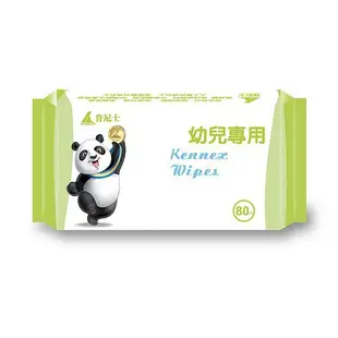 Kennex肯尼士 幼兒專用 純水濕巾 80抽x36包/箱 (箱購) - 熊貓版 廠商直送